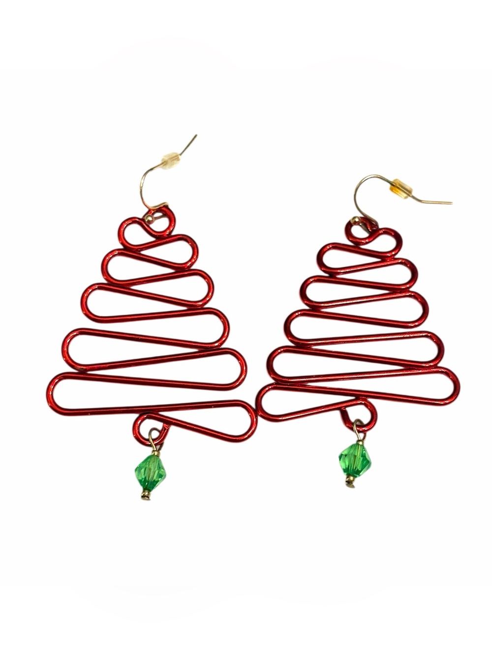 Artisan Christmas Tree Dangle Earrings